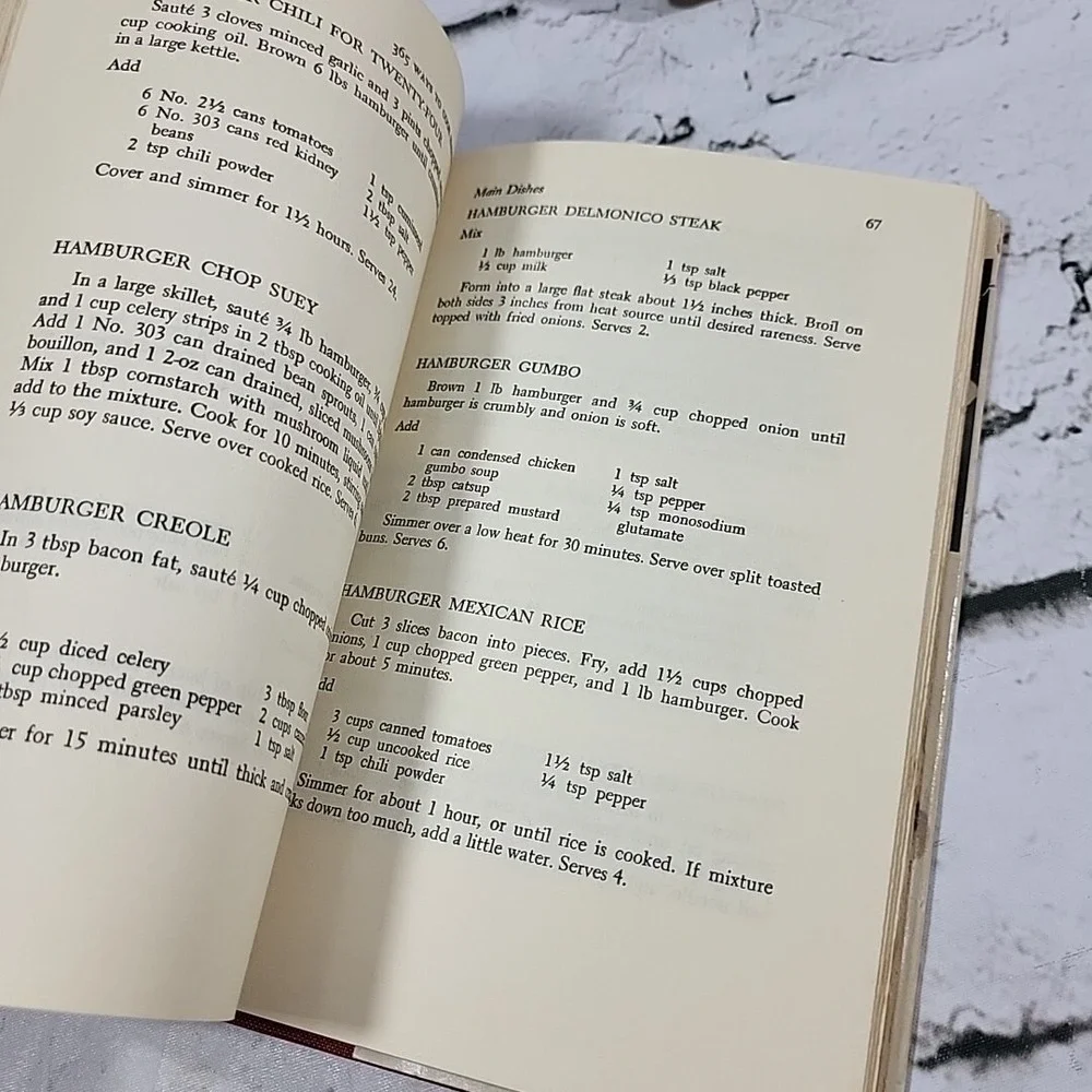 Vintage Cookbooks Lot Of 3 HBs 365‎ Ways To Cook Hamburger Working Wives Blender